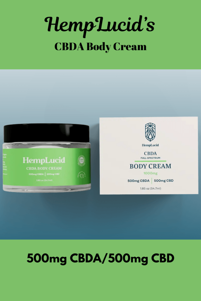 HempLucid Organic Full Spectrum CBDA CBD Body Cream